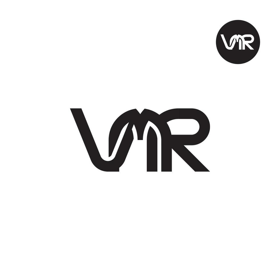 carta vmr monograma logotipo Projeto vetor