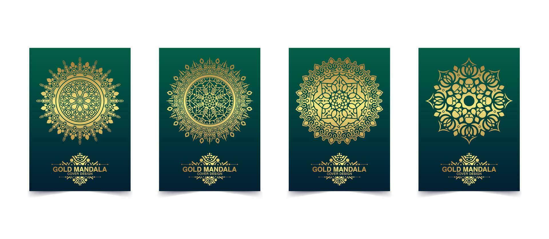 fundo de capa de luxo com textura de mandala vetor