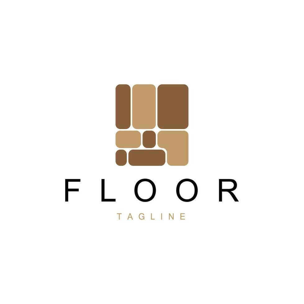 chão logotipo Projeto para casa cerâmico decoração com minimalista abstrato formas, vetor modelo ilustração