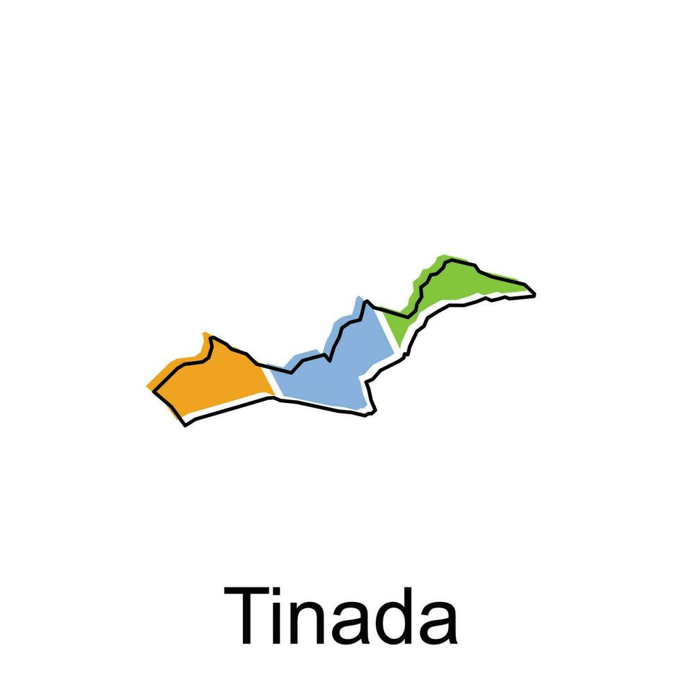 mapa cidade do tinada vetor Projeto. abstrato, desenhos conceito, logotipo Projeto modelo