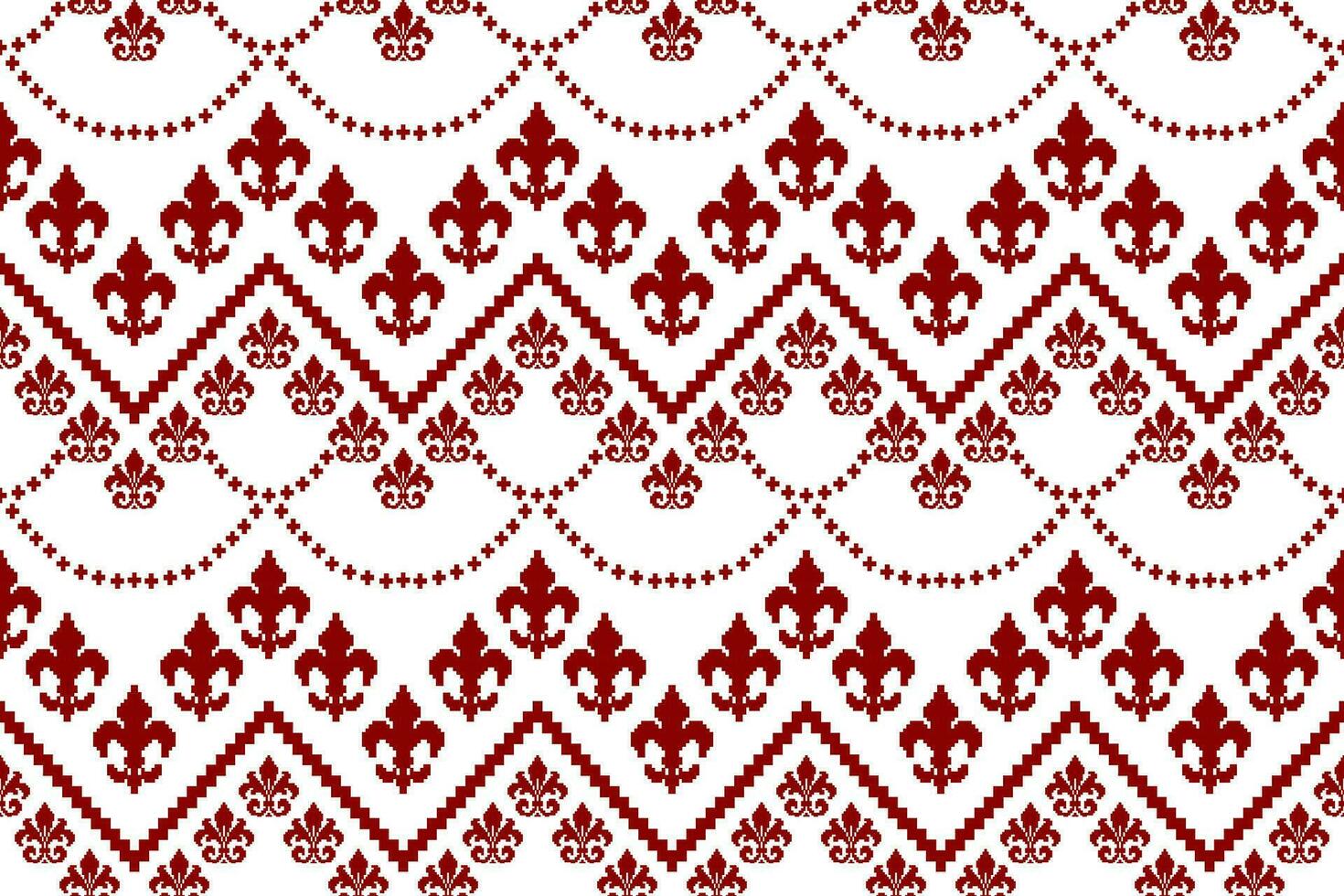 vermelho Cruz ponto colorida geométrico tradicional étnico padronizar ikat desatado padronizar abstrato Projeto para tecido impressão pano vestir tapete cortinas e sarongue asteca africano indiano indonésio vetor