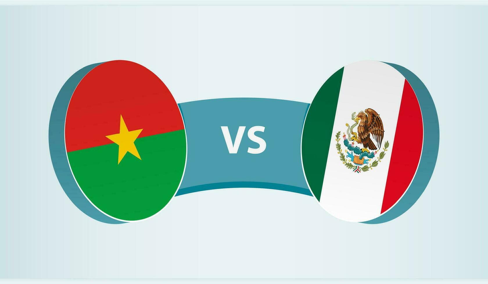 burkina faso versus México, equipe Esportes concorrência conceito. vetor