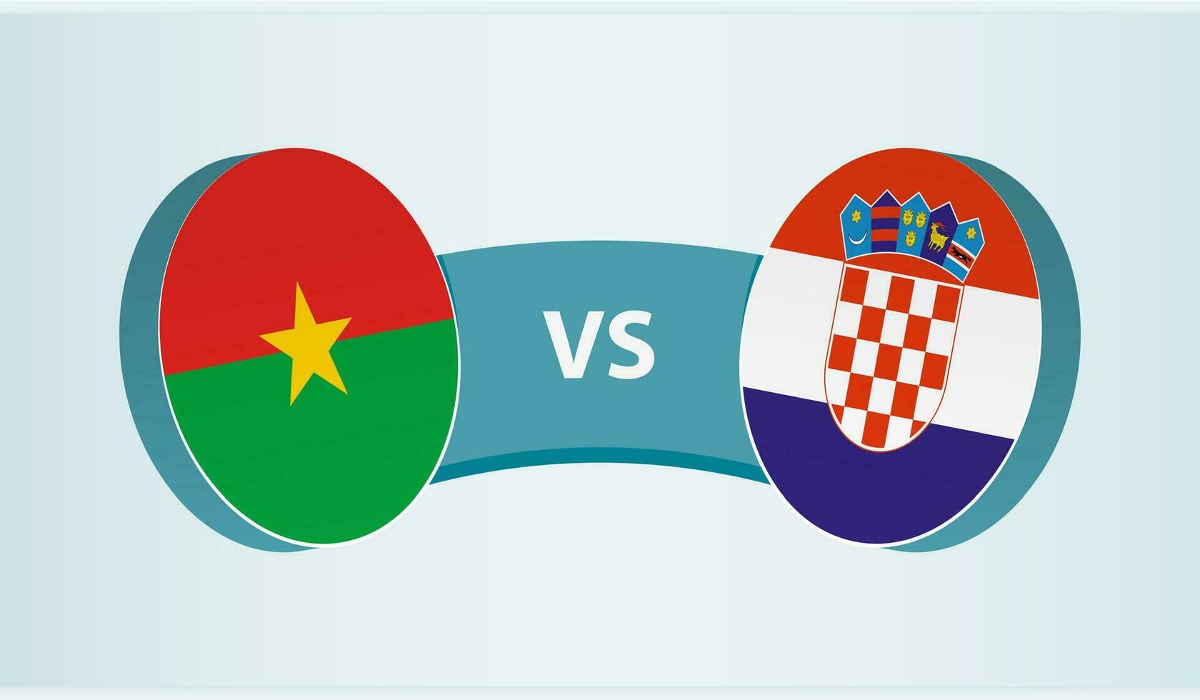burkina faso versus Croácia, equipe Esportes concorrência conceito. vetor
