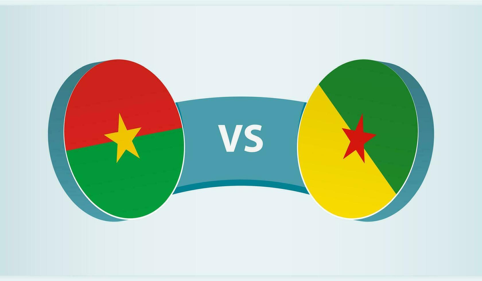 burkina faso versus francês Guiana, equipe Esportes concorrência conceito. vetor