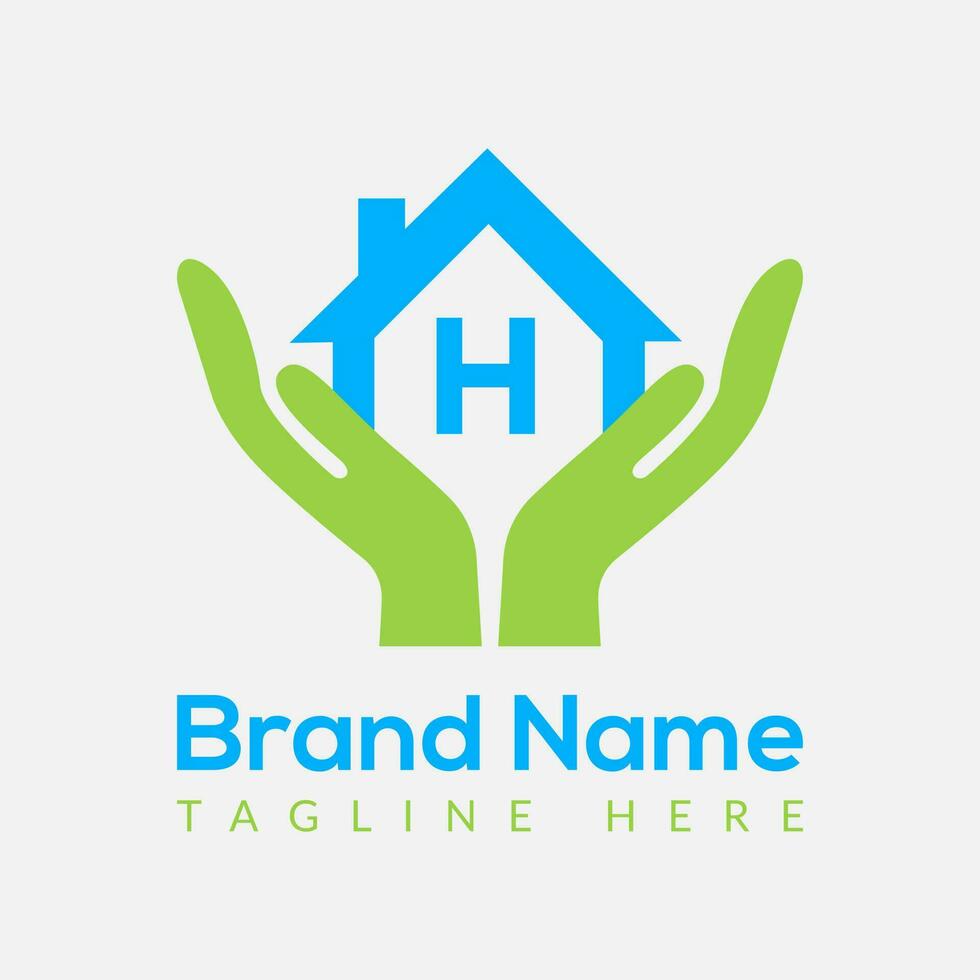 casa empréstimo logotipo em carta h modelo. casa empréstimo em h carta, inicial casa empréstimo placa conceito modelo vetor
