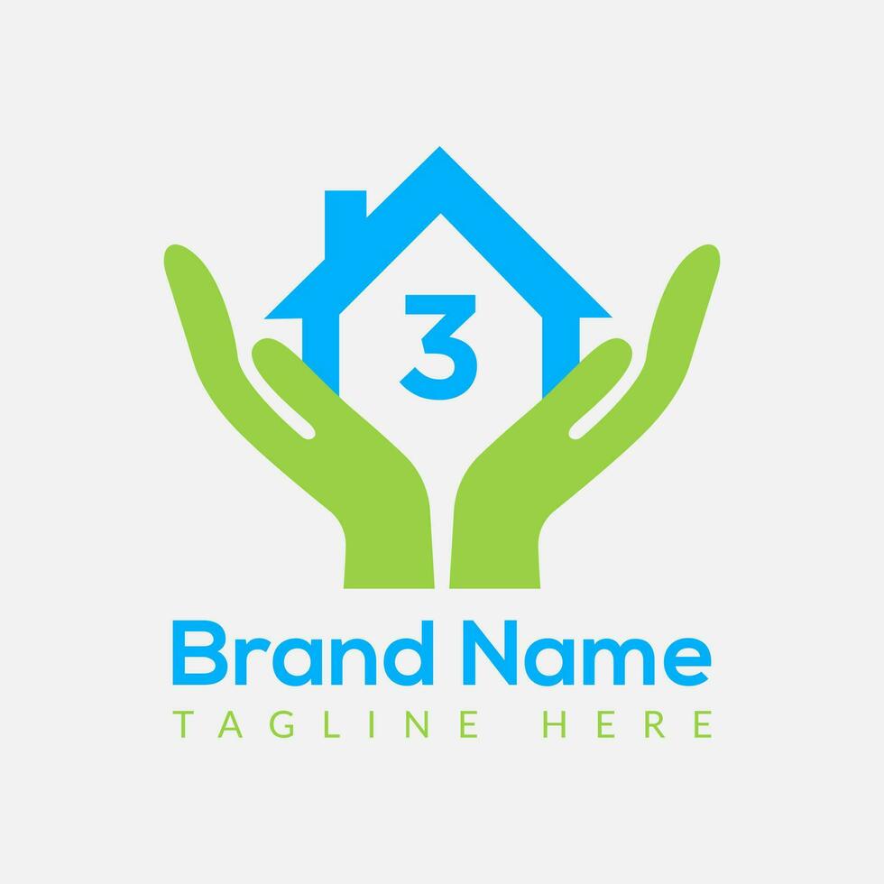 casa empréstimo logotipo em carta 3 modelo. casa empréstimo em 3 carta, inicial casa empréstimo placa conceito modelo vetor