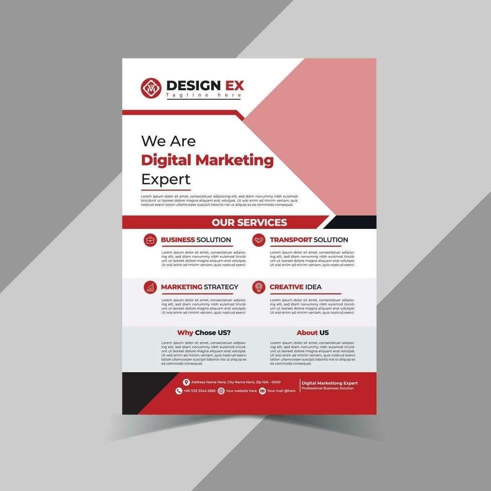 vetor corporativo digital marketing especialista o negócio folheto modelo