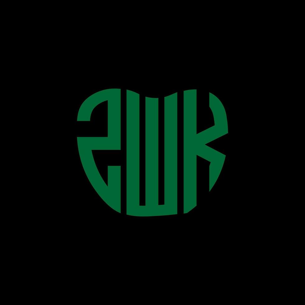 zwk carta logotipo criativo Projeto. zwk único Projeto. vetor