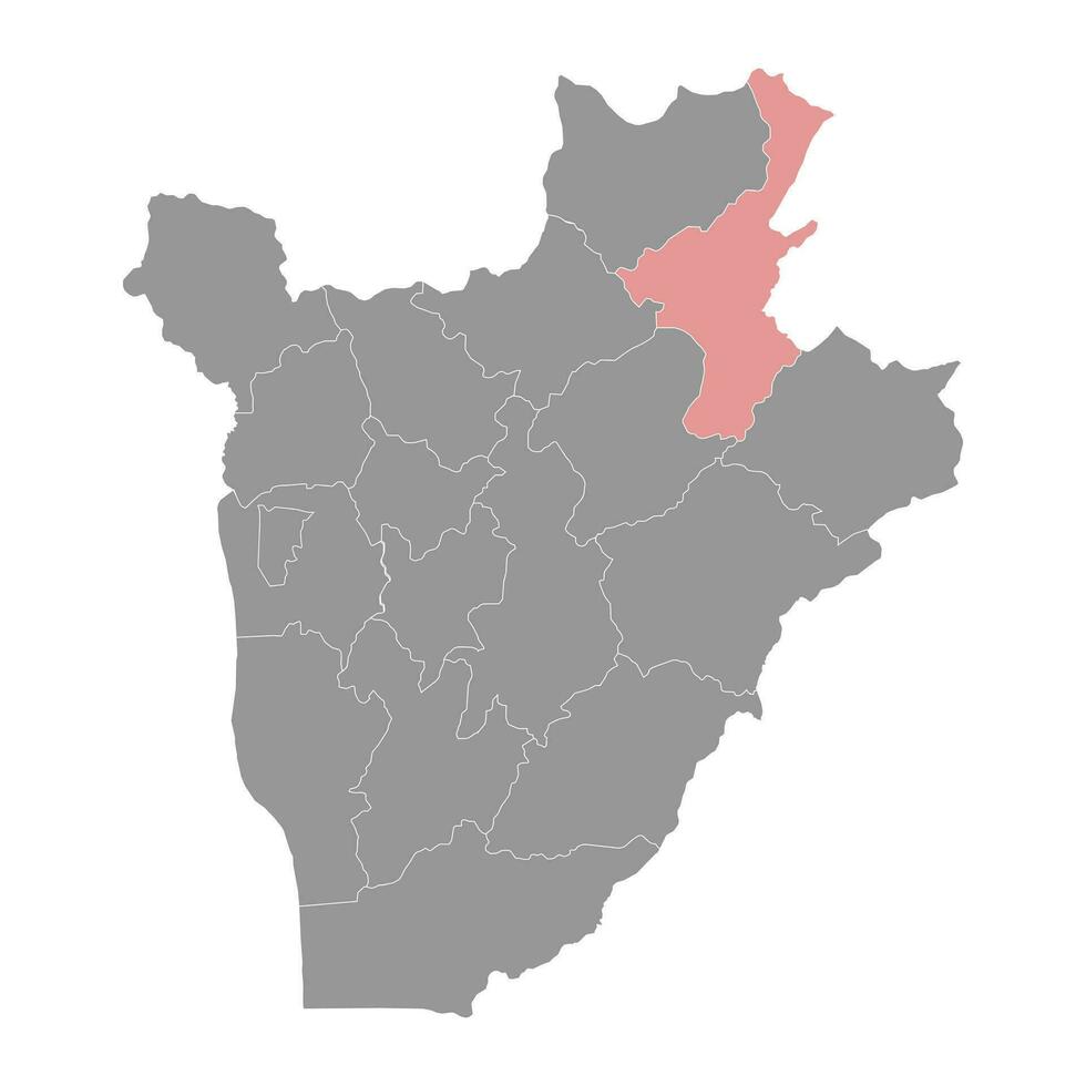 muyinga província mapa, administrativo divisão do Burundi. vetor