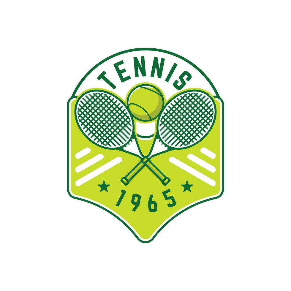 tênis logotipo tênis clube Esportes crachá modelo Projeto vetor