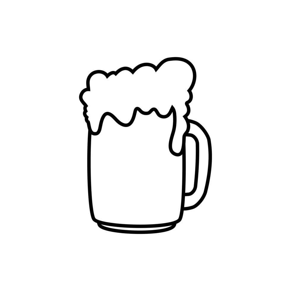 desenho de vetor de caneca de cerveja isolada