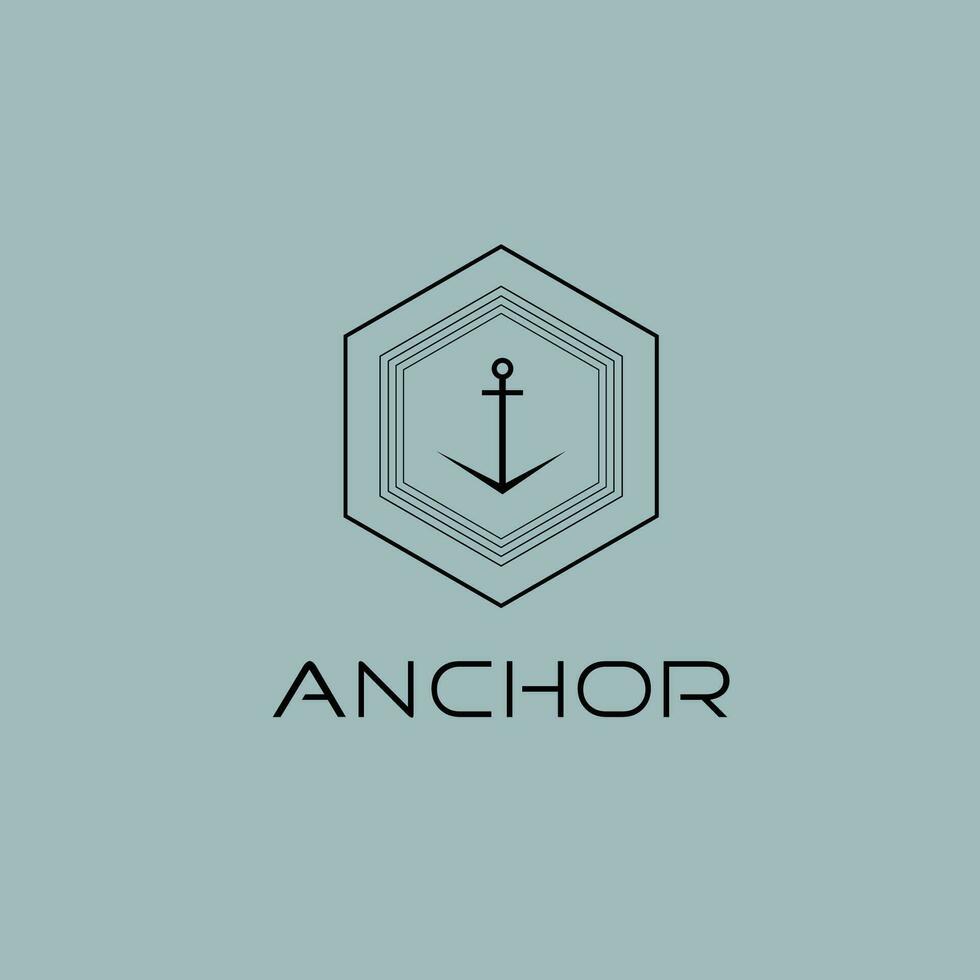 vetor de logotipo de âncora