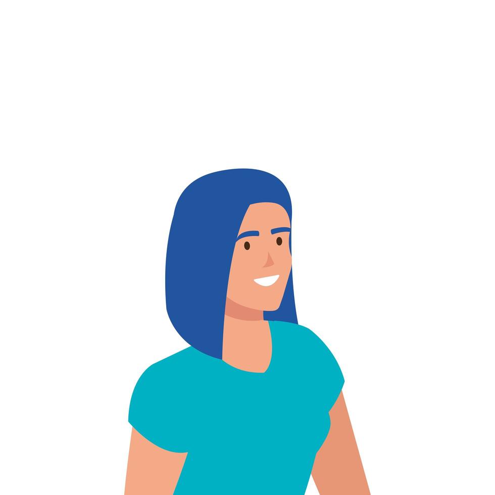 ícone de personagem avatar de mulher bonita vetor
