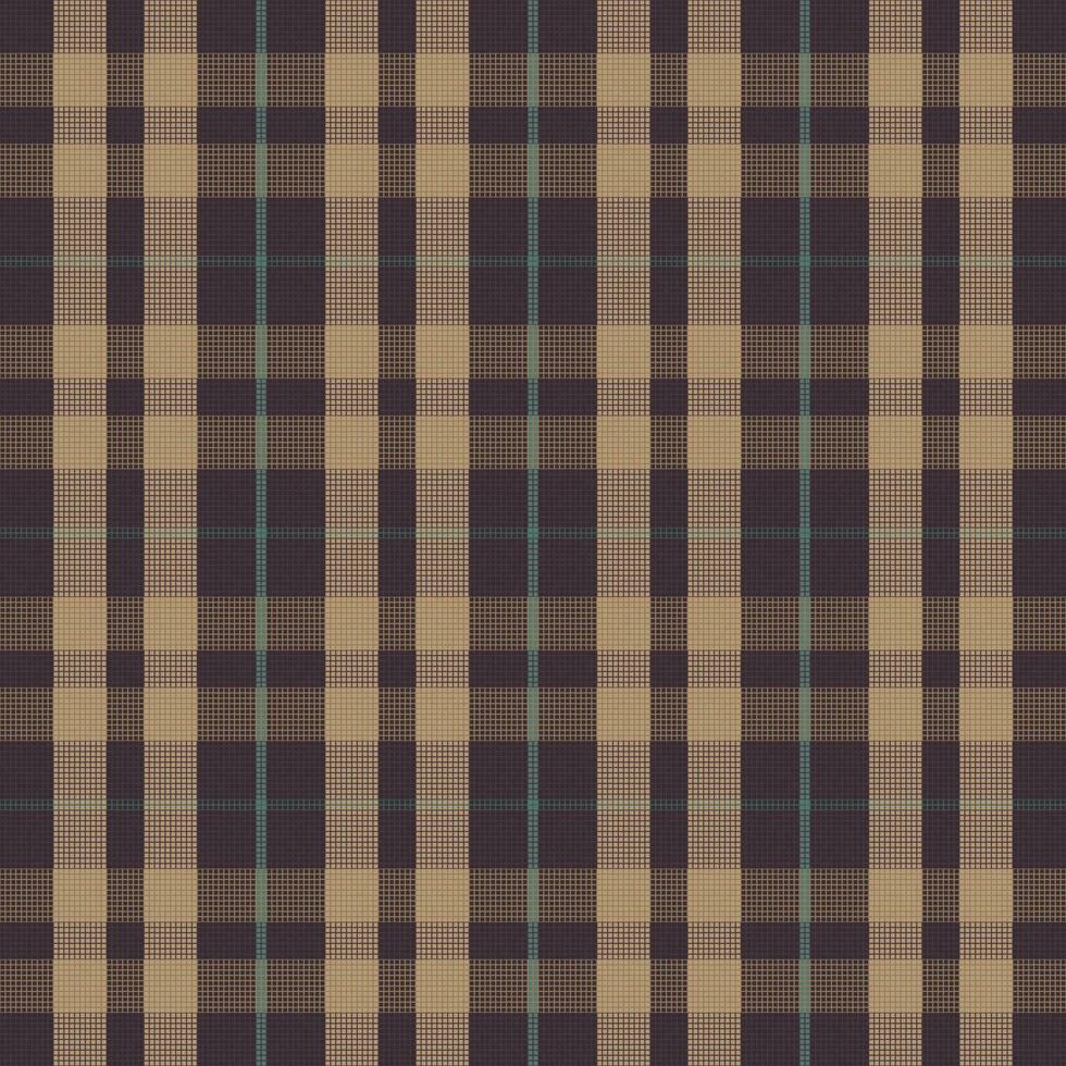 padrão xadrez tartan com textura e cor de café. vetor