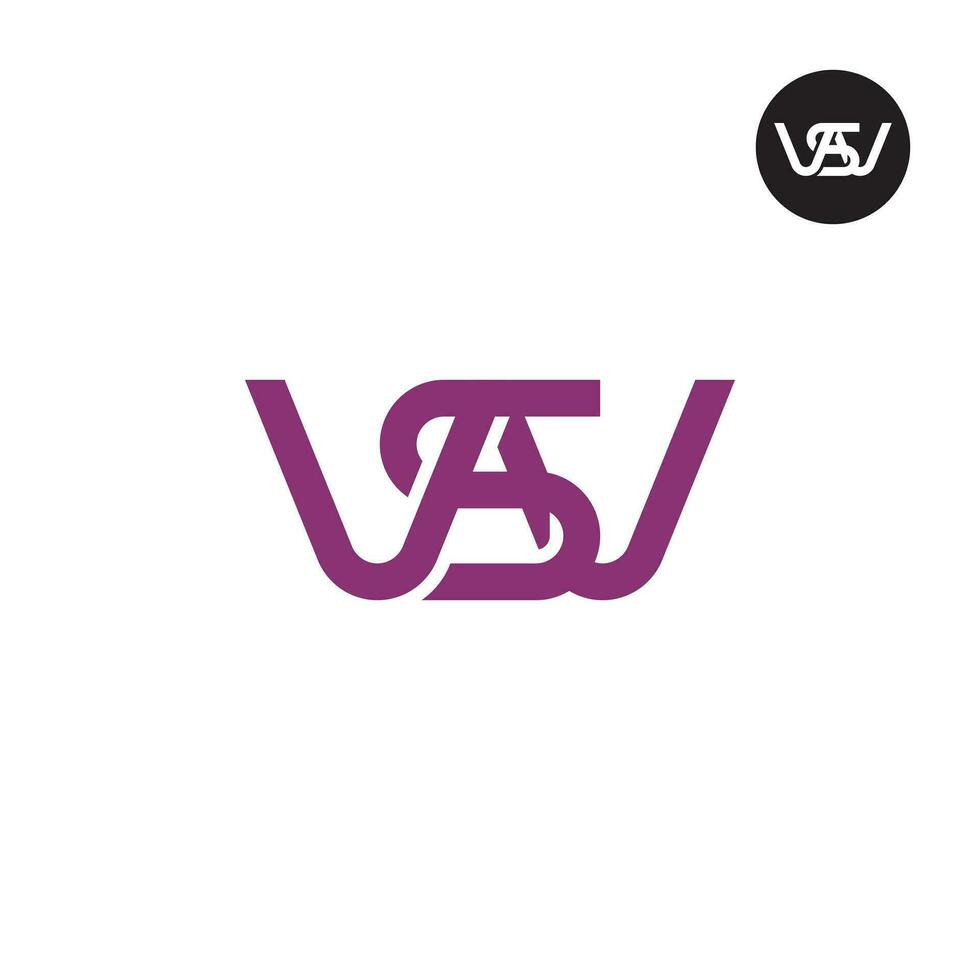 carta vsv monograma logotipo Projeto vetor