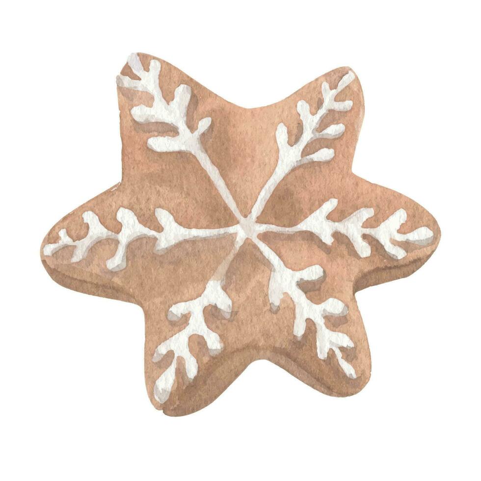 vetor imagem do Natal biscoitos dentro aguarela estilo.