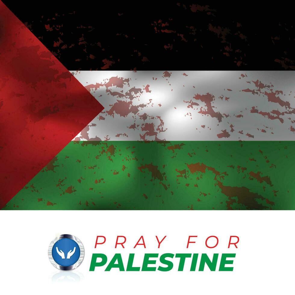 orar para Palestina bandeira guerra poster projeto, nós estão ficar de pé para Palestina conceito vetor modelo