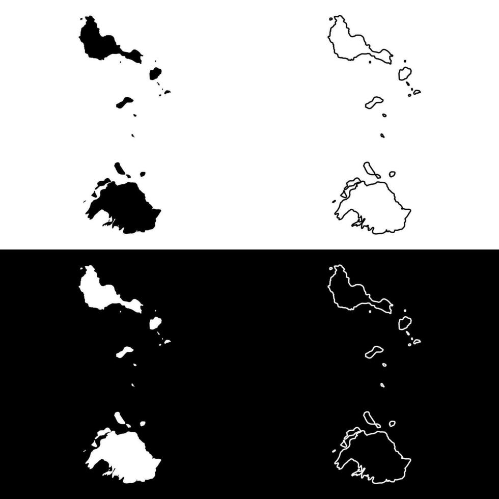 shefa província mapa, administrativo divisão do vanuatu. vetor ilustração.