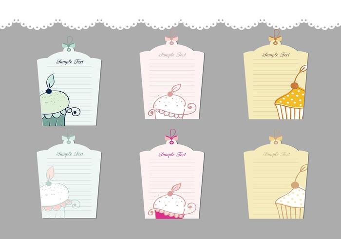 Cupcake label vector pack