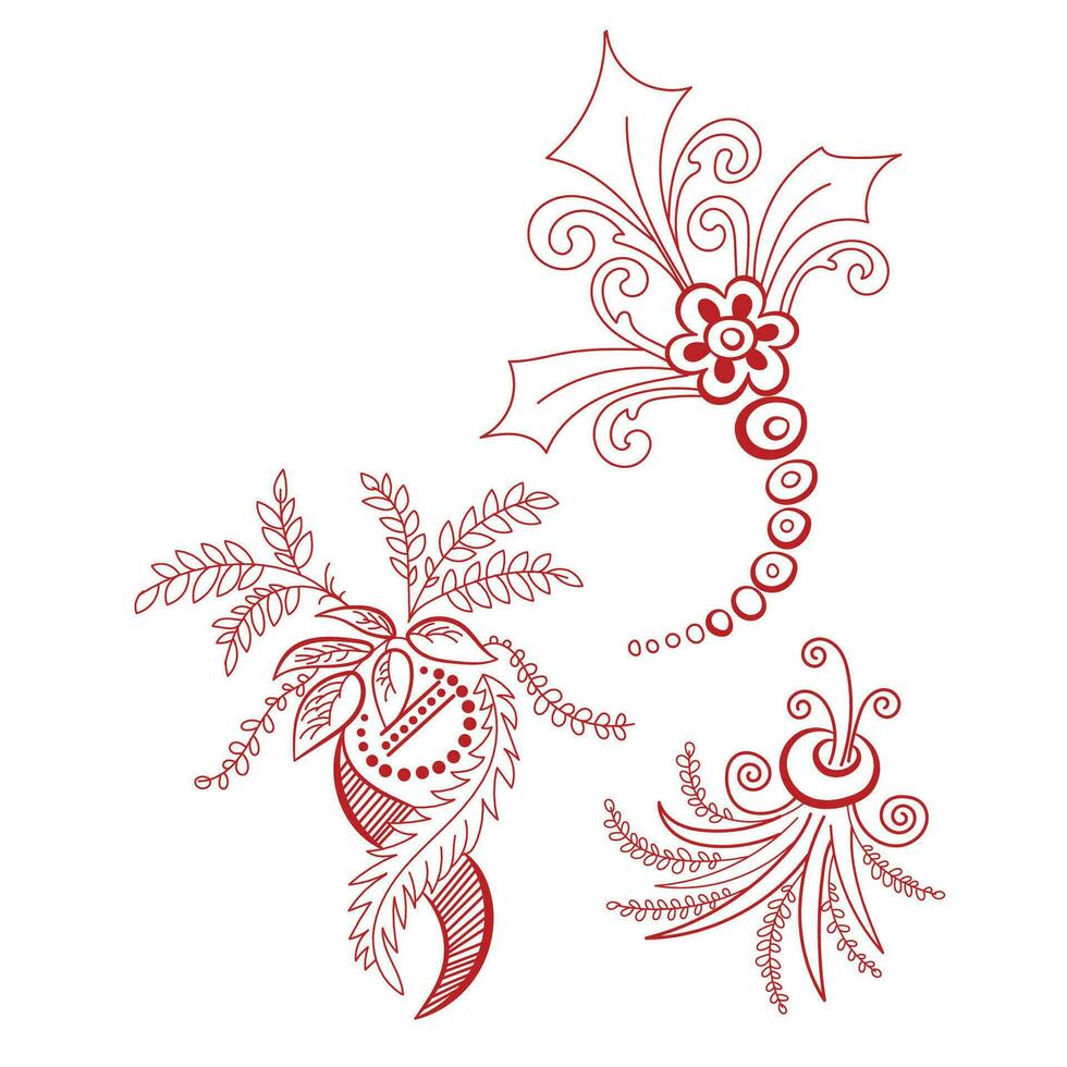 uma vibrante vermelho e branco desenhando exibindo uma lindo vaso preenchidas com florescendo flores vetor