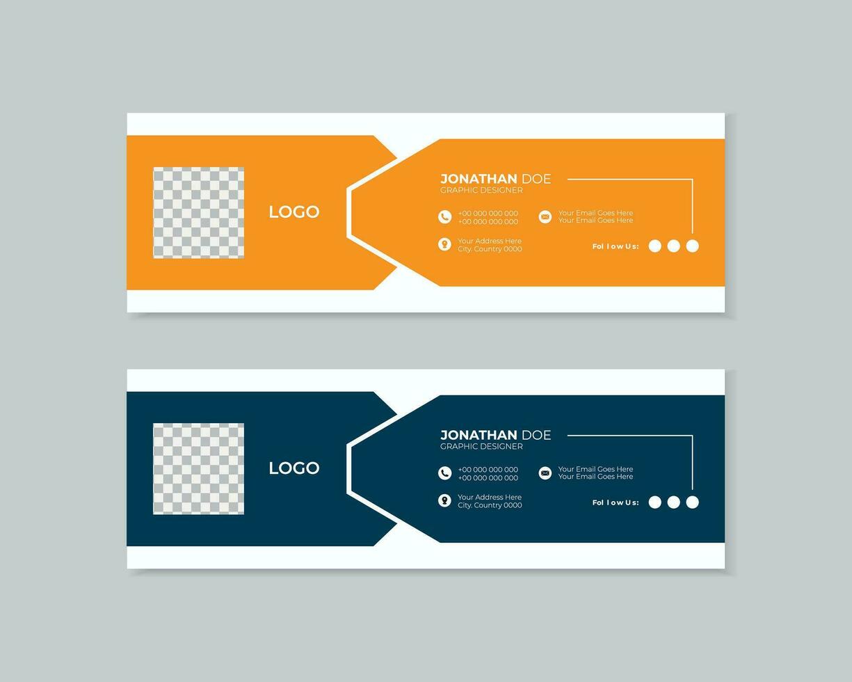 assinatura de e-mail limpa e simples ou modelo de rodapé de e-mail vetor