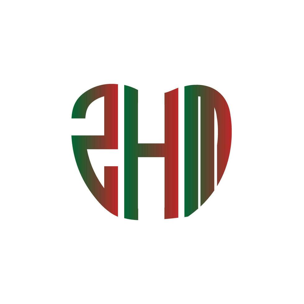 zhm carta logotipo criativo Projeto. zhm único Projeto. vetor