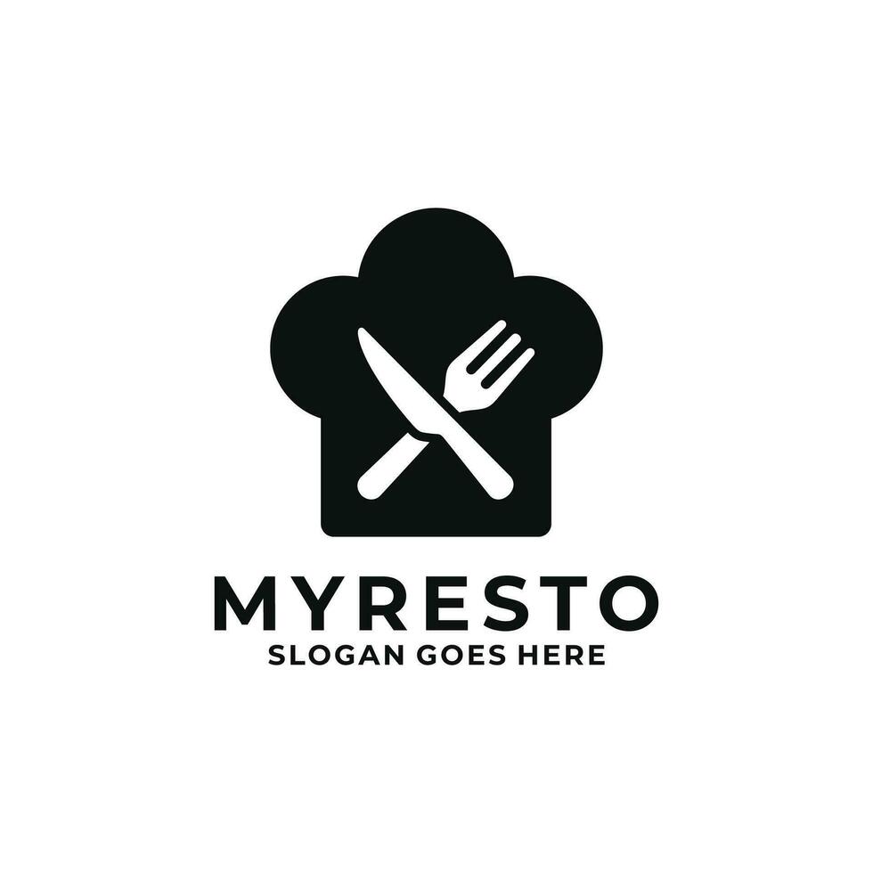 ilustração vetorial de design de logotipo de restaurante vetor