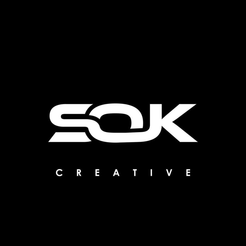 sok carta inicial logotipo Projeto modelo vetor ilustração