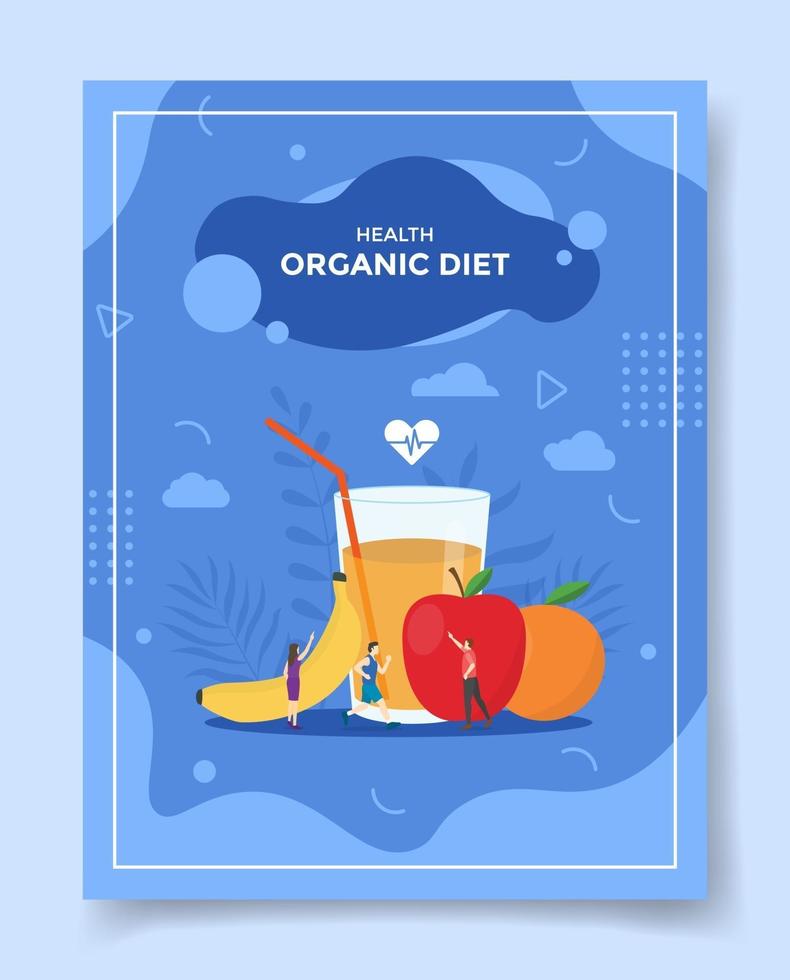dieta orgânica saudável para modelo de banners, panfletos, livros vetor