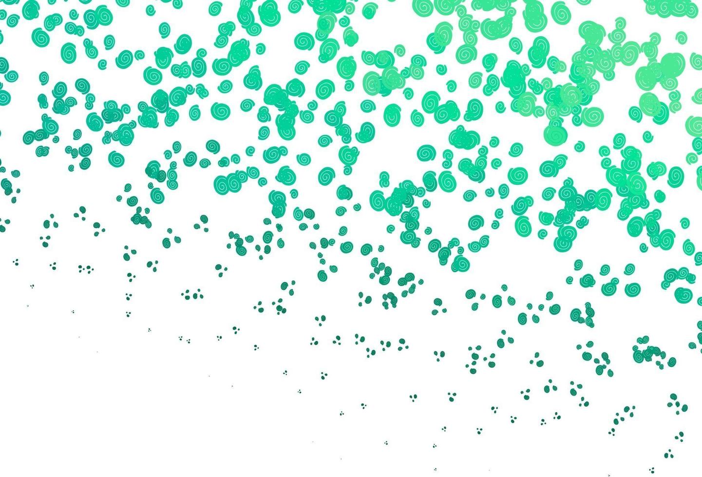 padrão de vetor verde claro com círculos curvos.