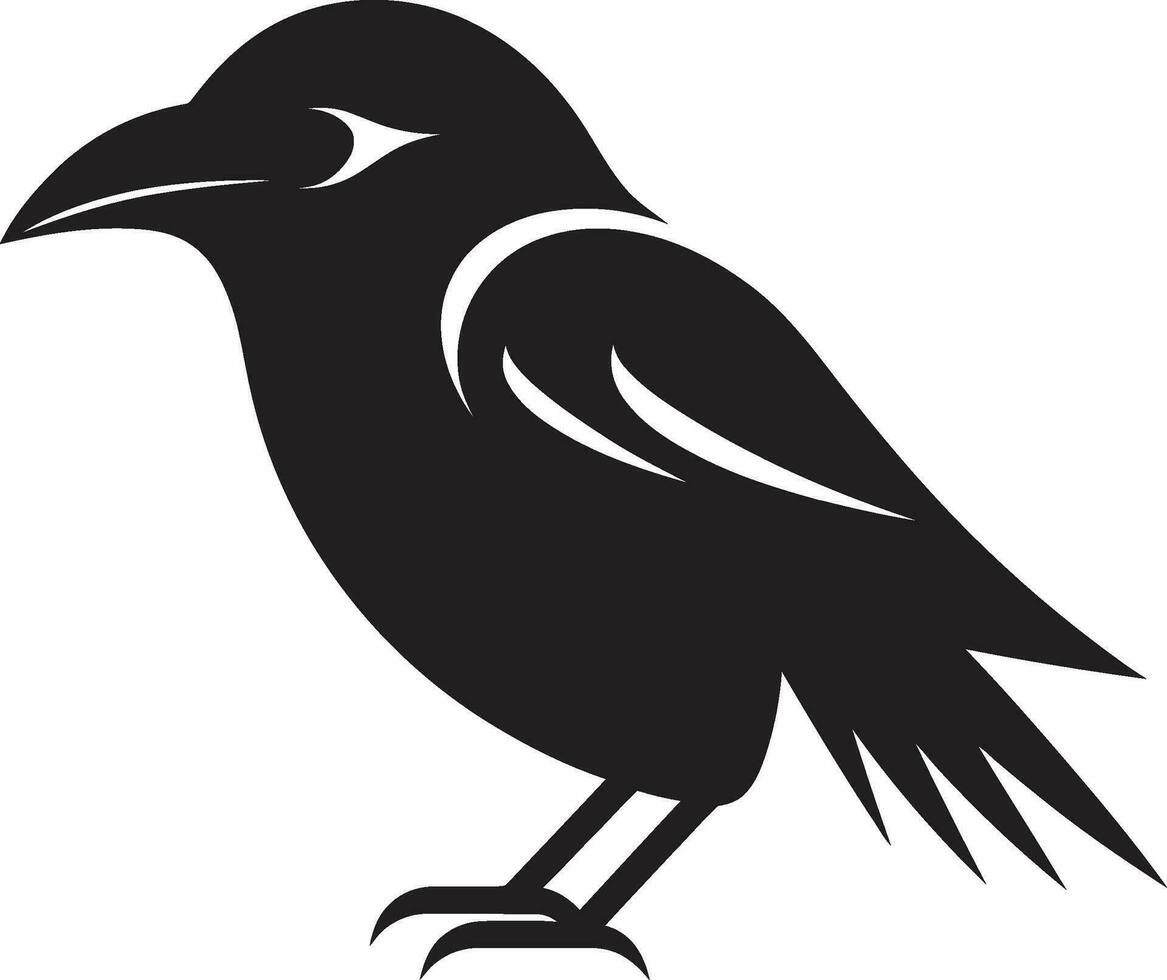 Raven silhueta marca do excelência Preto Raven simbólico insígnia vetor