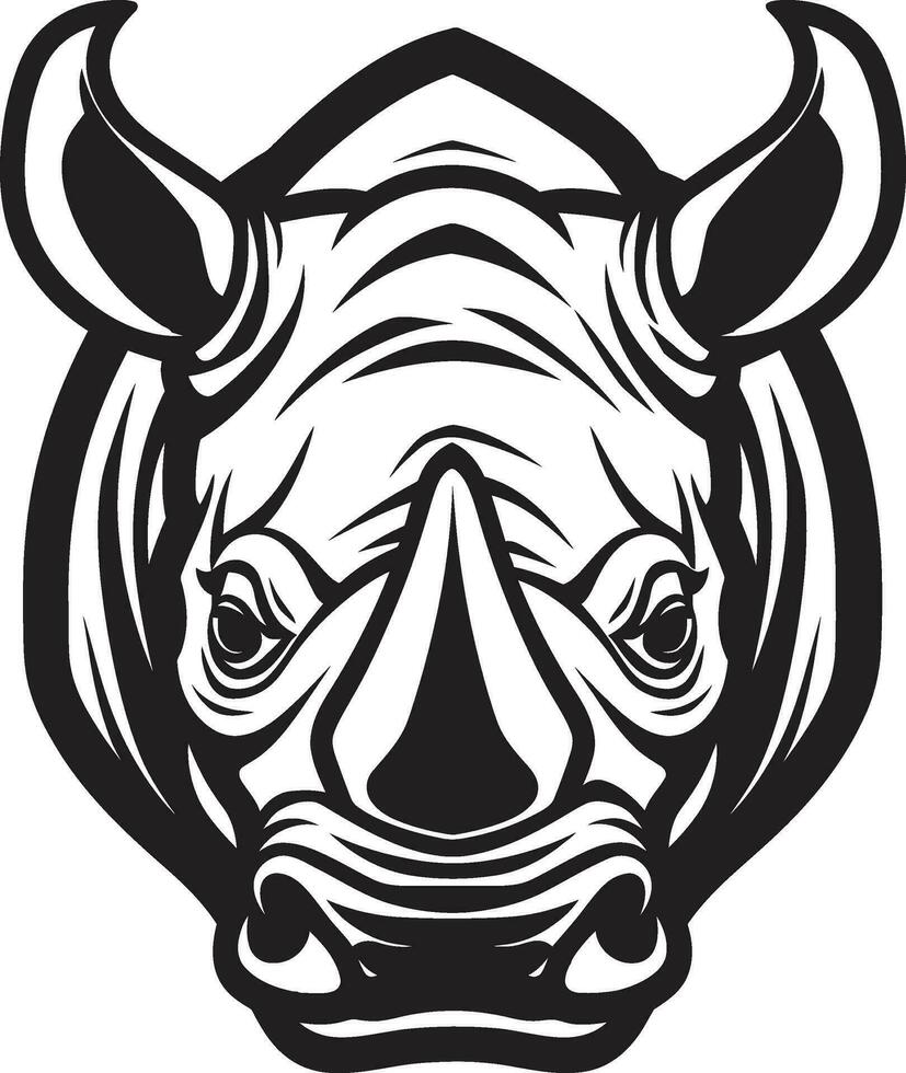 serenata do a rinocerontes Preto vetor rinoceronte logotipo sinfonia do selvagem som rinoceronte ícones majestoso serenata dentro Preto