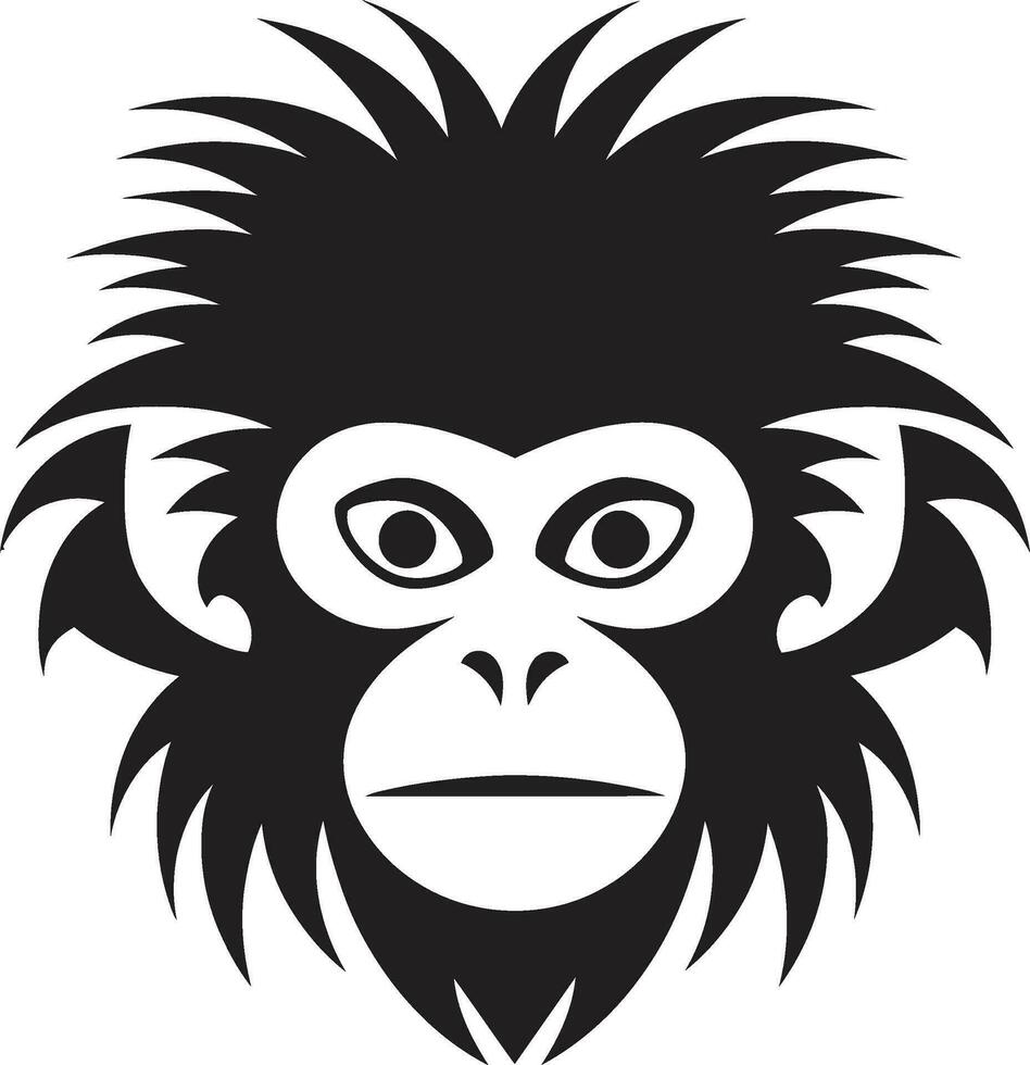 babuíno clã insígnia babuíno cabeça monograma vetor