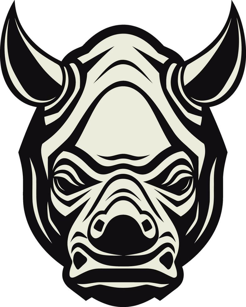 elegante rinoceronte silhueta uma símbolo do poder dentro Preto intrincado majestade Preto rinoceronte símbolos régio elegância vetor