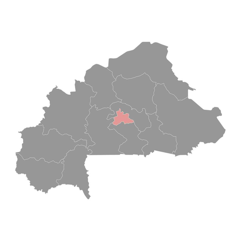 Centro região mapa, administrativo divisão do burkina faso. vetor