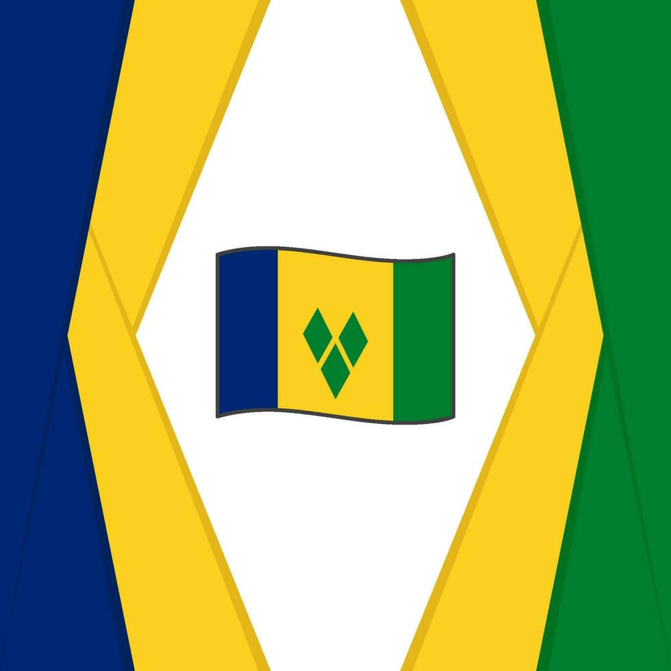 santo Vincent e a granadinas bandeira abstrato fundo Projeto modelo. santo Vincent e a granadinas independência dia bandeira social meios de comunicação publicar. fundo vetor