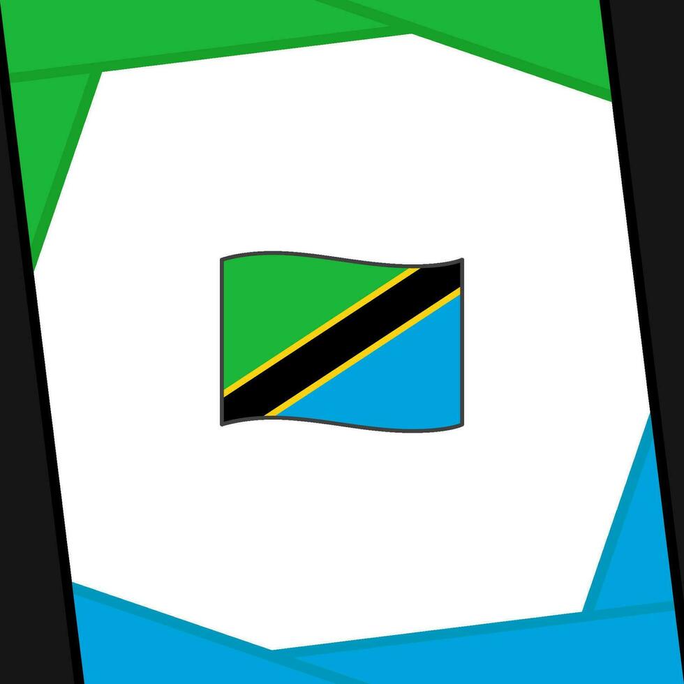 Tanzânia bandeira abstrato fundo Projeto modelo. Tanzânia independência dia bandeira social meios de comunicação publicar. Tanzânia bandeira vetor