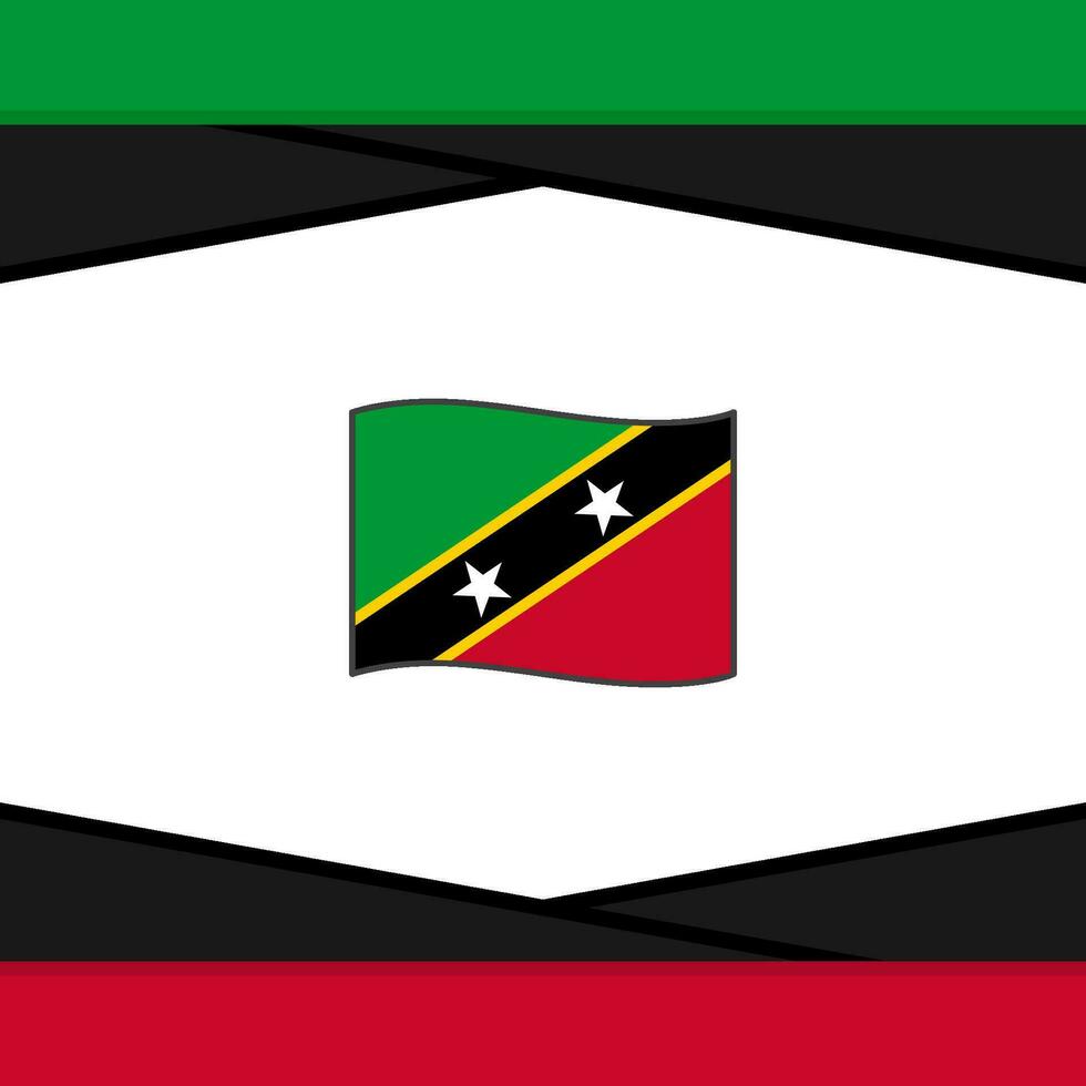 santo kitts e nevis bandeira abstrato fundo Projeto modelo. santo kitts e nevis independência dia bandeira social meios de comunicação publicar. vetor