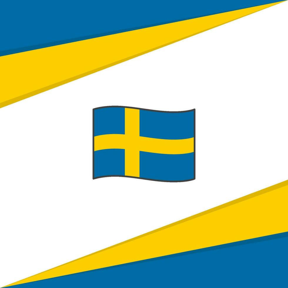 Suécia bandeira abstrato fundo Projeto modelo. Suécia independência dia bandeira social meios de comunicação publicar. Suécia Projeto vetor