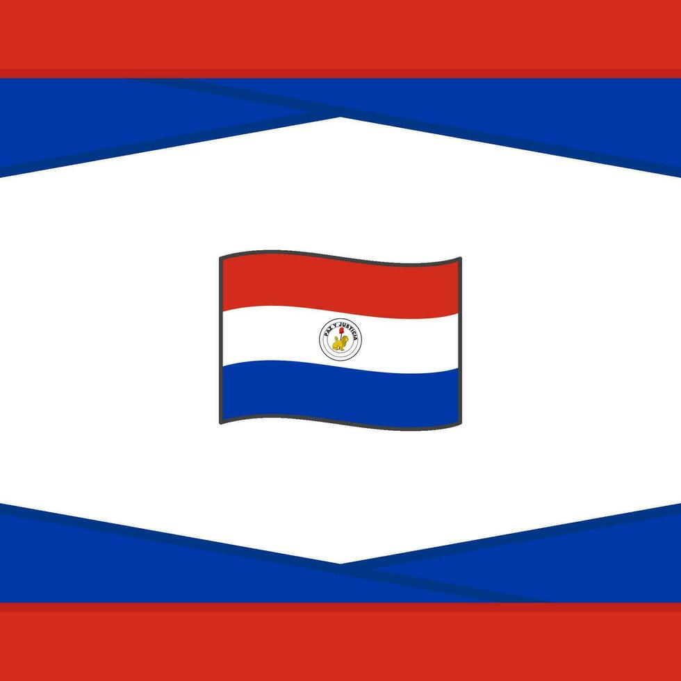 Paraguai bandeira abstrato fundo Projeto modelo. Paraguai independência dia bandeira social meios de comunicação publicar. vetor