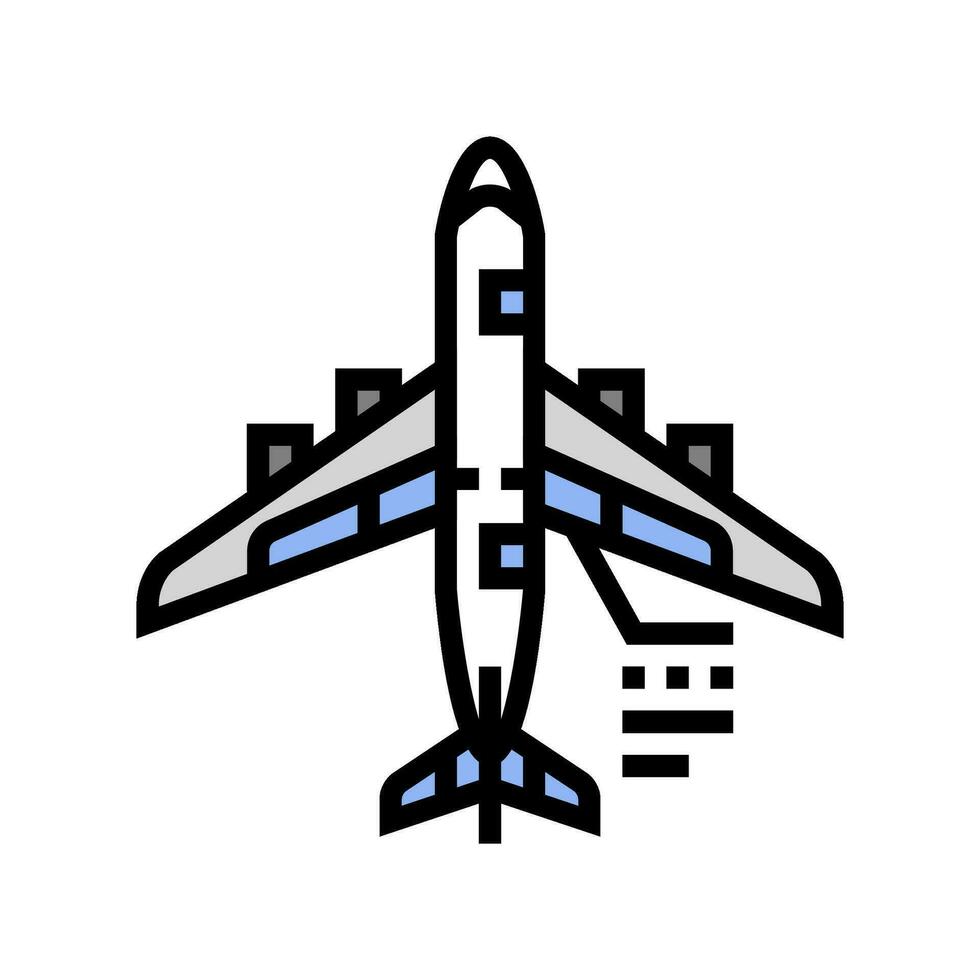 hidráulico sistemas aeronave cor ícone vetor ilustração