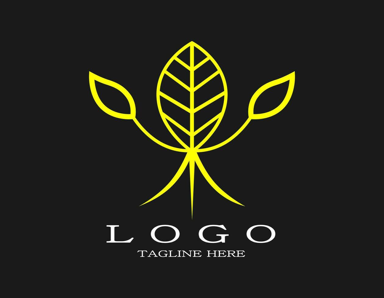 face do folhas logotipo. elegante Projeto conceito com três amarelo folhas este assemelhar-se rostos. adequado para spa, recorrer, hotel, beleza, butique, ioga, salão, perfume, empresa. vetor