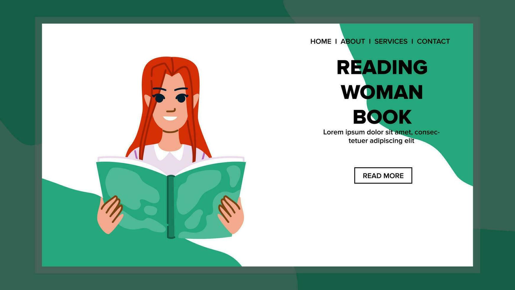 fêmea lendo mulher livro vetor