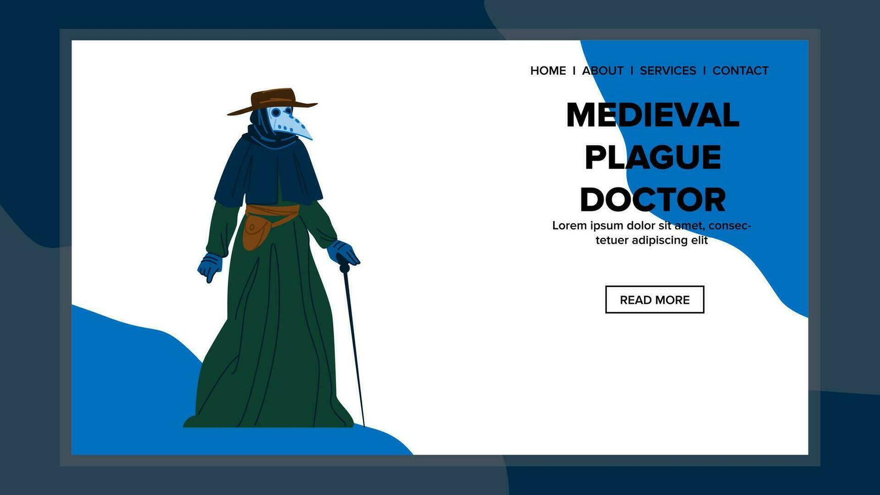 rede medieval praga médico vetor