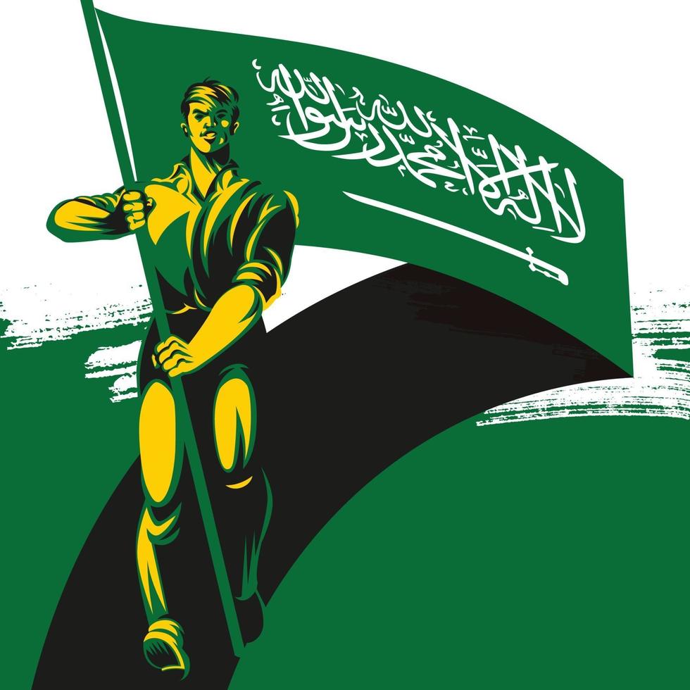 fundo de ilustração do dia nacional da saudita vetor