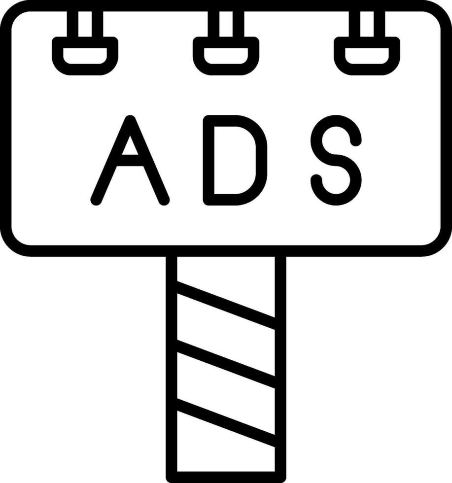 ícone de vetor de anúncios