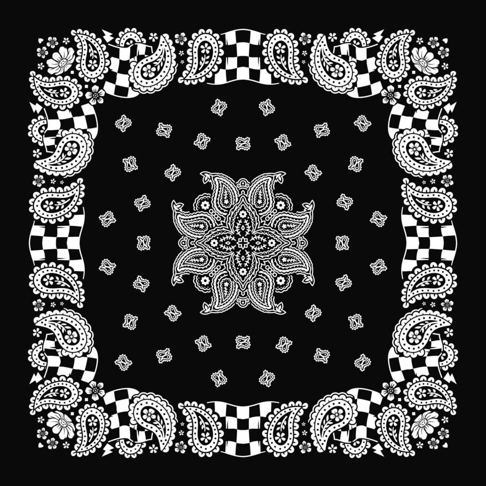 padrão de ornamento estampado bandana clássico vetor