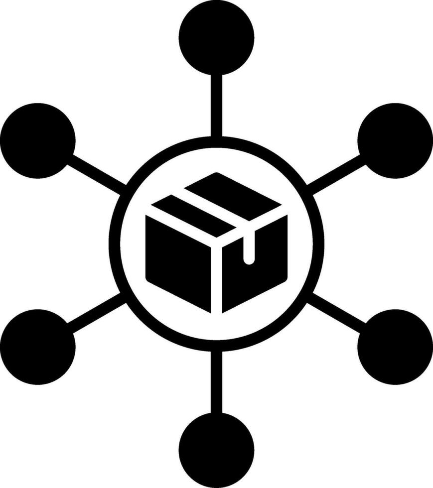 ícone de vetor de centro de distribuição