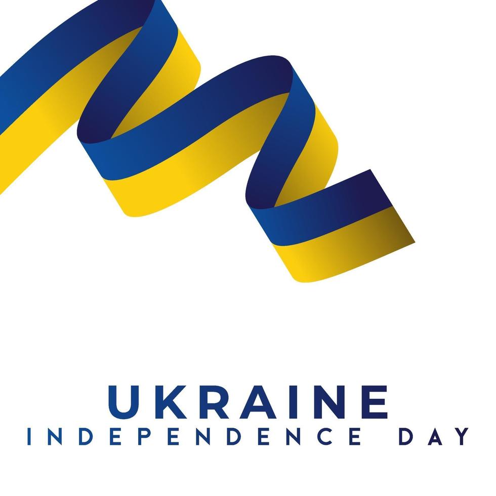 dia da independência da ucrânia com bandeiras agitando vetor