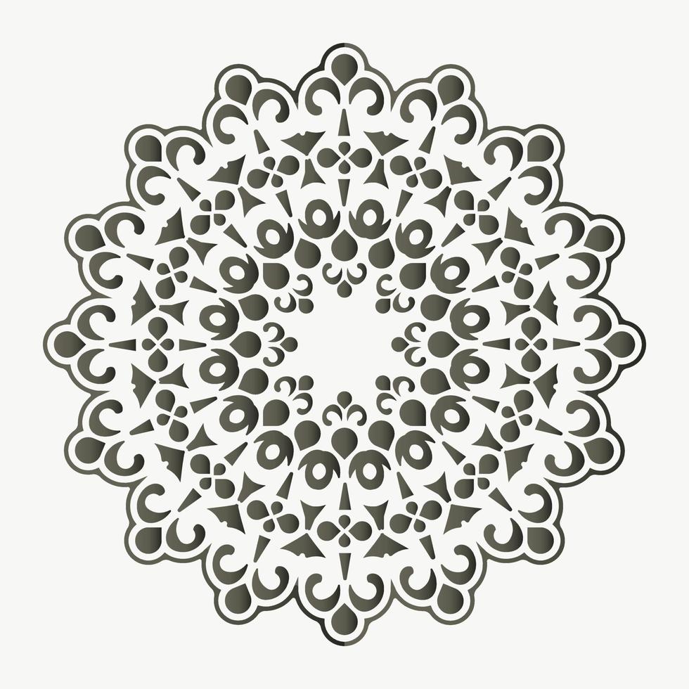 modelo de design de fundo plano de mandala vetor